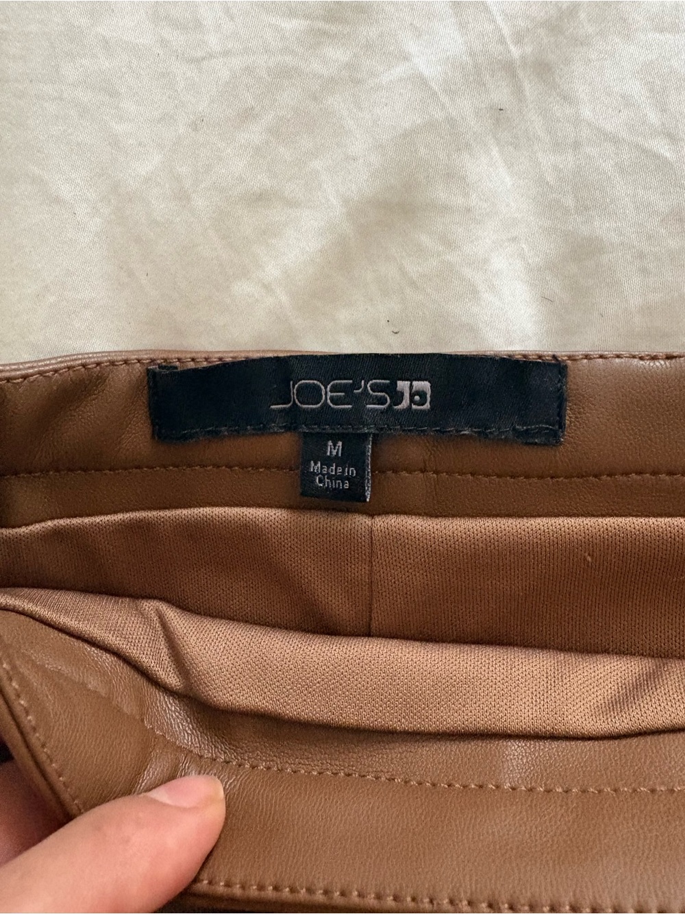 Joe's Jeans Brown Faux-Leather Skirt